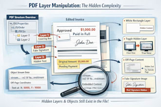 conduct PDF document forensics