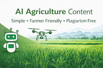 write farmer friendly agriculture content using ai with SEO