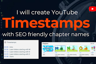 create youtube timestamps with SEO friendly chapter names