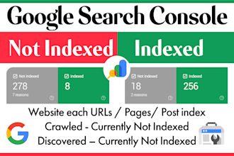index all urls on google and fix indexing issues on gsc