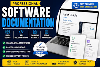 write software documentation, user guides, and technical manuals