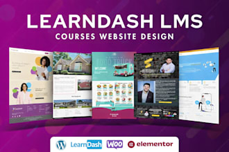 design an online courses website using learndash lms