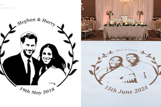 design you a functional and elegant wedding monogram logo