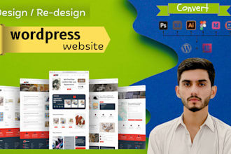 build, rebuild wordpress website convert wix,xd,html to wordpress, elementor
