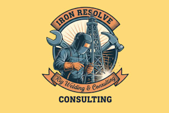 create traditional consulting rig welder logo