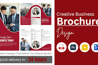 create a clean, print ready z fold brochure and flyer design