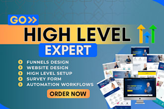 build gohighlevel sales funnels, landing pages websites with automation