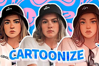 draw your amazing cartoon from photo