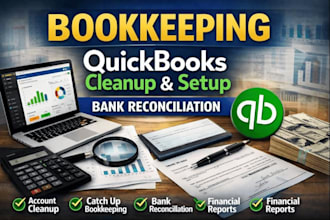 bookkeeping quickbooks cleanup setup bank reconciliation