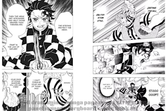 draw anime manga comic page storyboard manga panel comic strip comic book artist