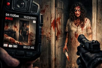 edit creepy true crime horror stories using body cam style