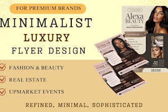 design a minimalist luxury flyer for premium brands