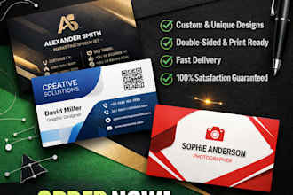 design a professional and modern business cards