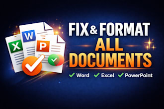 format, design, edit, and fix microsoft word documents in ms word