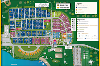 design professional custom maps, campground, rv park, resort and event map