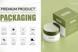 create packaging designs for cosmetics food supplements and products