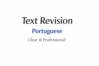 professionally revise and polish your portuguese text
