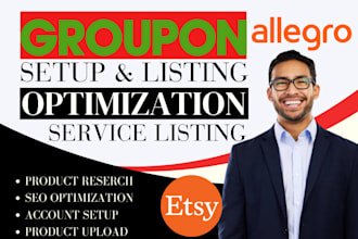 product listing on groupon etsy ebay shopify setup groupon zalando allegro shop