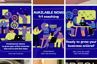 design clean and modern, customized social media posts