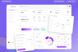 do ui ux design for saas web app dashboard, software mobile app design in figma
