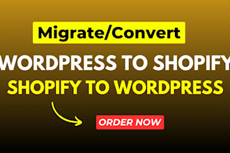migrate woocommerce to shopify, wordpress to shopify migration, wix to shopify