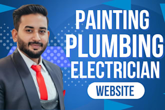 design plumbing, electrician, painting, lawn care website