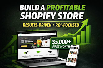 setup profitable shopify website or shopify store design