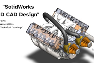 create professional solidworks 3d cad model and technical drawing