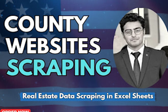 scrape fresh property data and case records from county websites
