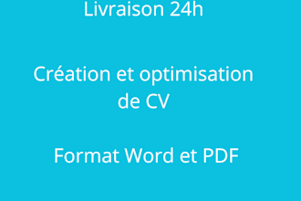 create or improve a professional CV