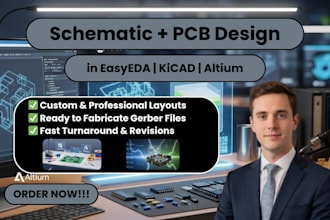 design schematic and pcb design in easyeda kicad altium