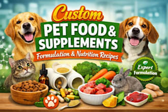 formulate custom pet food supplements and nutrition recipes