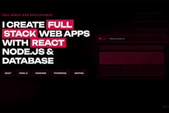 create full stack web apps with react nodejs and database