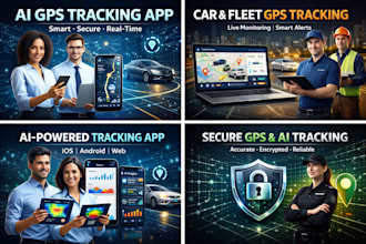 develop ai tracking app, gps tracking app, tracking gps car tracking mobile app