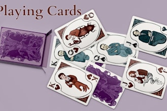 design playing cards, 52 card deck, poker card, card box illustration, blackjack