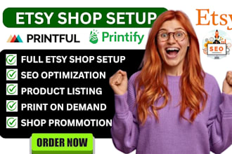setup etsy shop etsy print on demand printify printful pod store print on demand