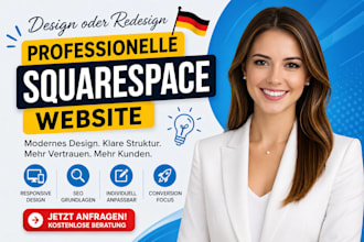 erstelle modernes squarespace webdesign für dein business wachstum
