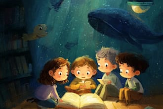 children story book illustration children story book