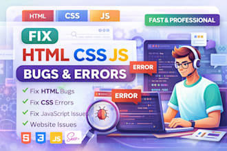 fix HTML, CSS, javascript bugs and frontend issues