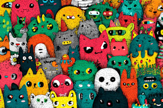 create cute professional doodle art illustrations or icons