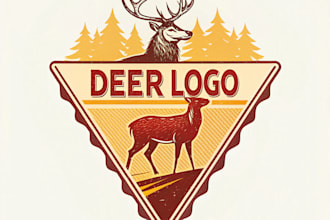 create a unique deer logo design for business or brand