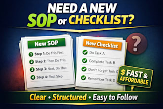 create a professional sop or checklist from your rough notes