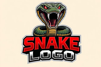 design a modern snake logo for your brand or business