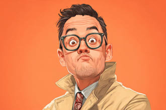 draw a caricature portrait illustration