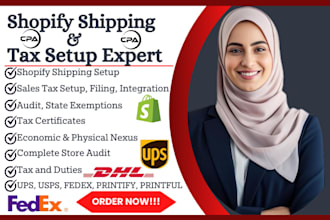 setup shopify shipping profiles and shopify tax for domestic and international