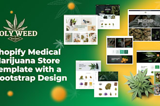design dispensary cannabis, vape, cbd dropshipping shopify store