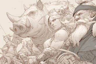 do lineart illustrations in high quality