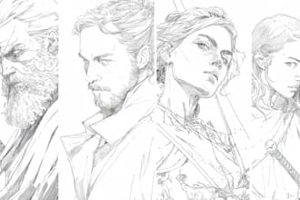 draw one line art, single line art, continuous line art