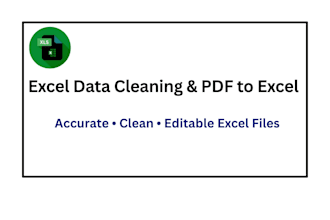 do excel data cleaning and convert pdf to excel
