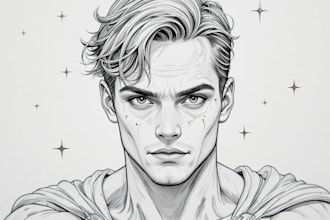 do super hero portrait sketch art